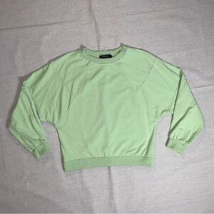 Merokeety | Pastel Lime Green Cropped Sweatshirt | Medium